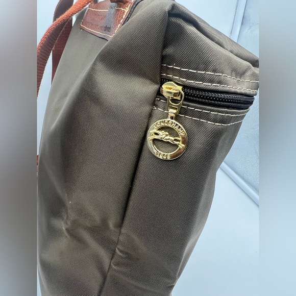 LONGCHAMP Le Pliage Original Ebony Khaki Brown Polyamide Sac À Dos Backpack - Picture 9 of 17